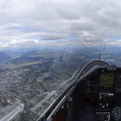 Flugwegposition um 11:40:05: Aufgenommen in der Nähe von Villach, Österreich in 1906 Meter